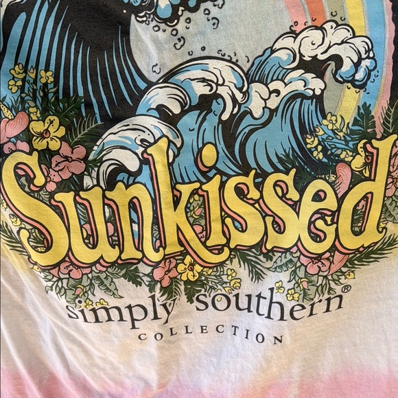 Simply Southern Pink and Yellow Tie-Dye Short Sleeve Tee - Picture 6 of 6